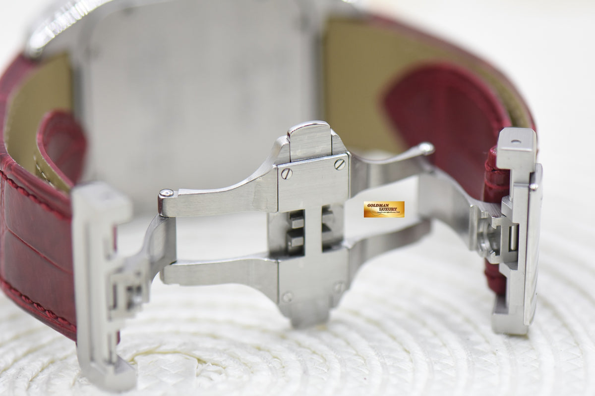 [SOLD] CARTIER SANTOS 100XL STEEL IN LEATHER STRAP AUTOMATIC W20073X8 (MINT)