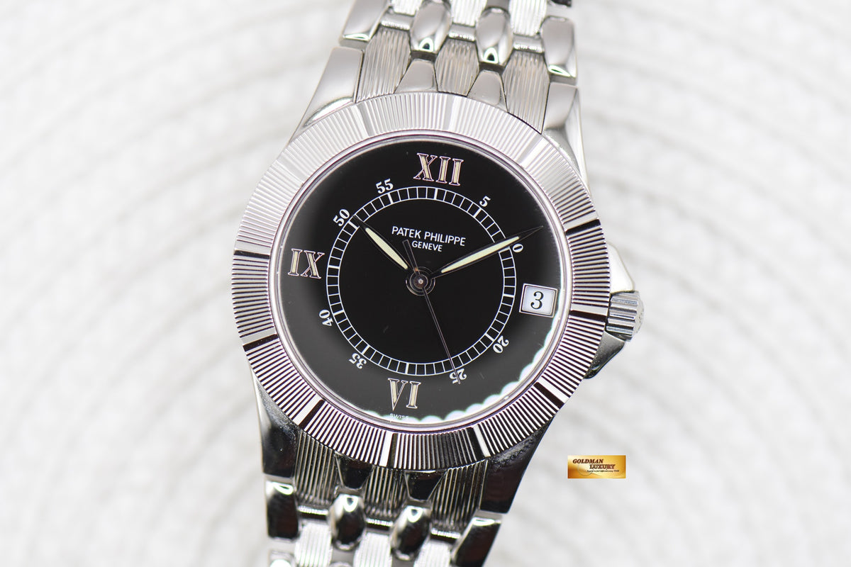 [SOLD] PATEK PHILIPPE NEPTUNE 36mm STEEL IN BEADS BRACELET BLACK DIAL AUTOMATIC 5080/1A (LOOK NEW)