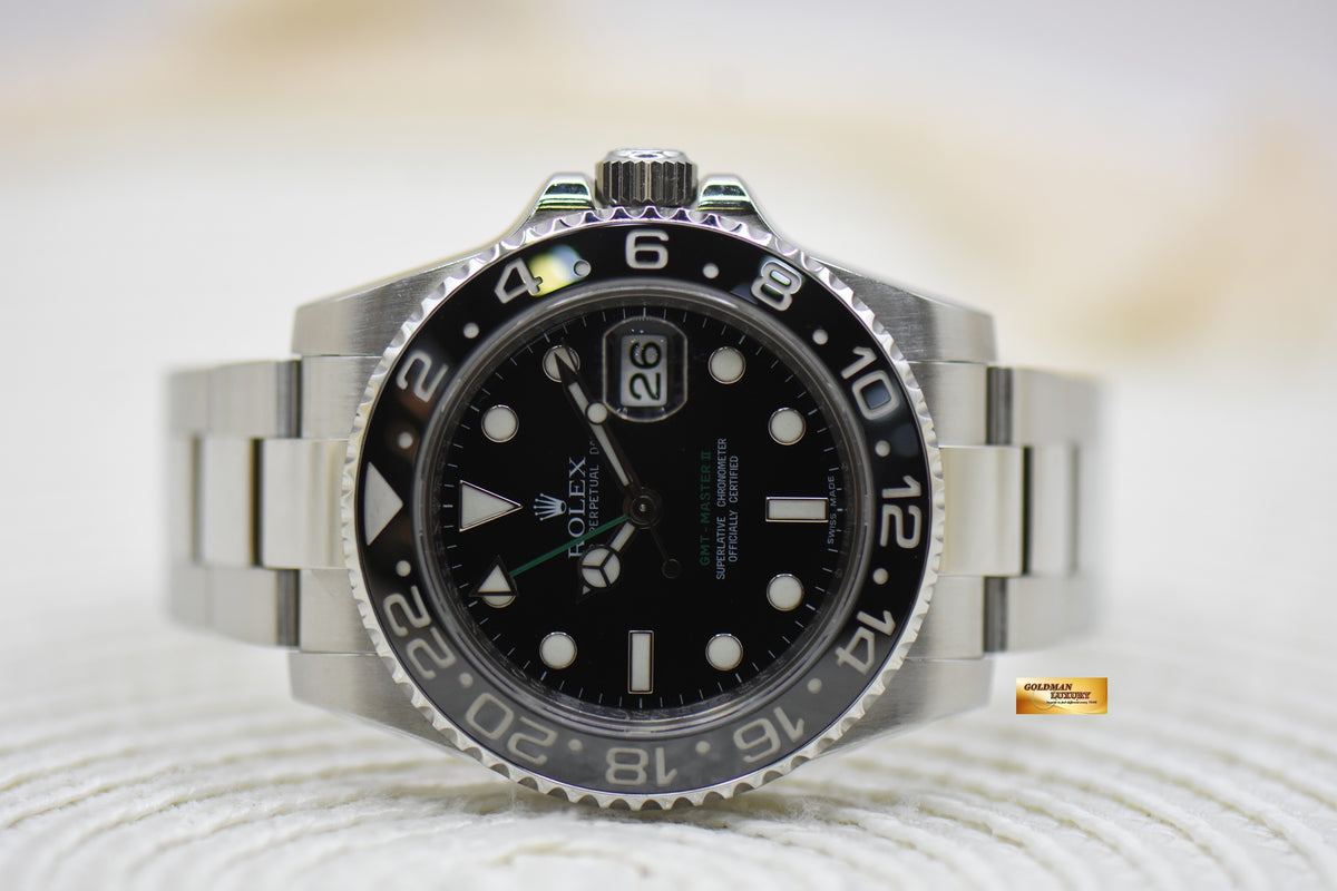 [SOLD] ROLEX OYSTER GMT-MASTER II 40mm STEEL BLACK CERAMIC 116710LN (MINT)