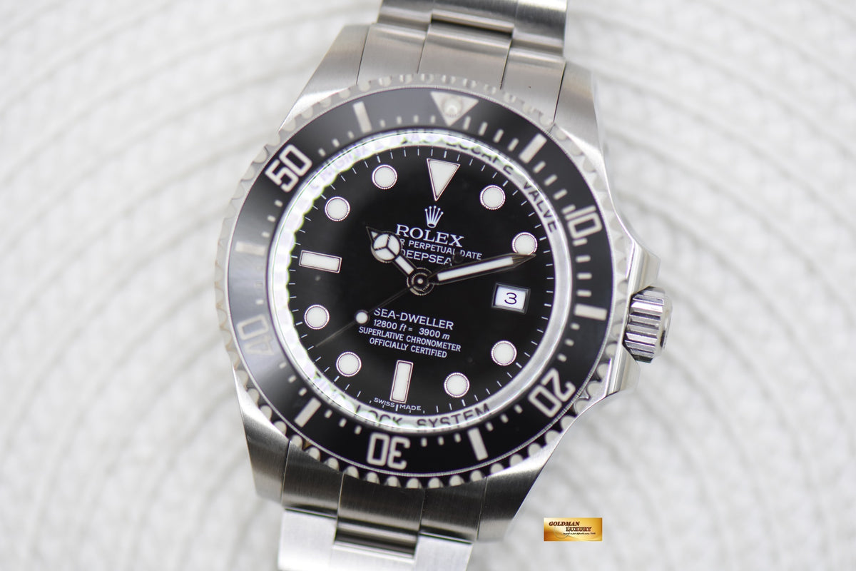 [SOLD] ROLEX OYSTER DEEPSEA 44mm MARK II STEEL IN BRACELET BLACK DIAL 116660 (MINT)