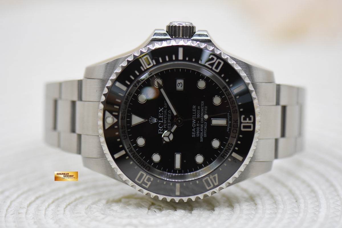 [SOLD] ROLEX OYSTER DEEPSEA 44mm MARK II STEEL IN BRACELET BLACK DIAL 116660 (MINT)