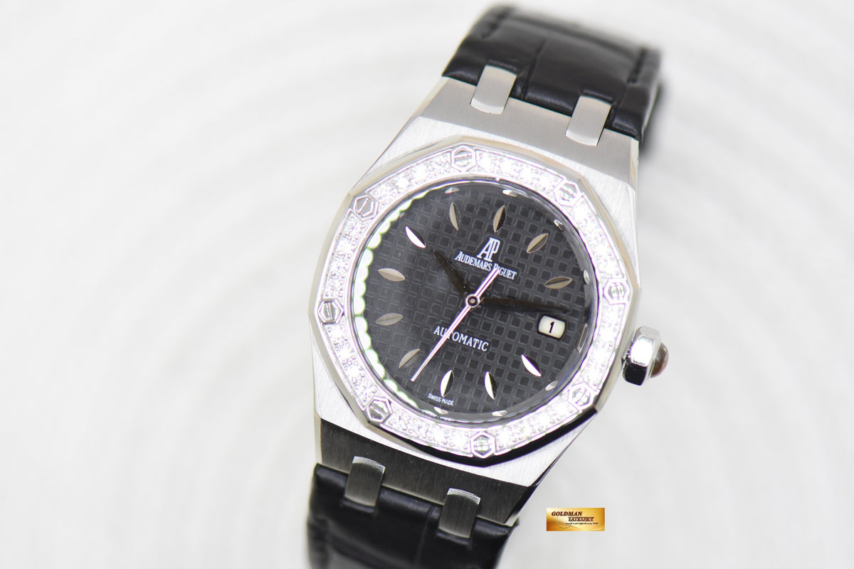 [SOLD] AUDEMARS PIGUET ROYAL OAK LADIES 33mm STEEL ORIGINAL DIAMOND BEZEL AUTOMATIC 77321ST (MINT)