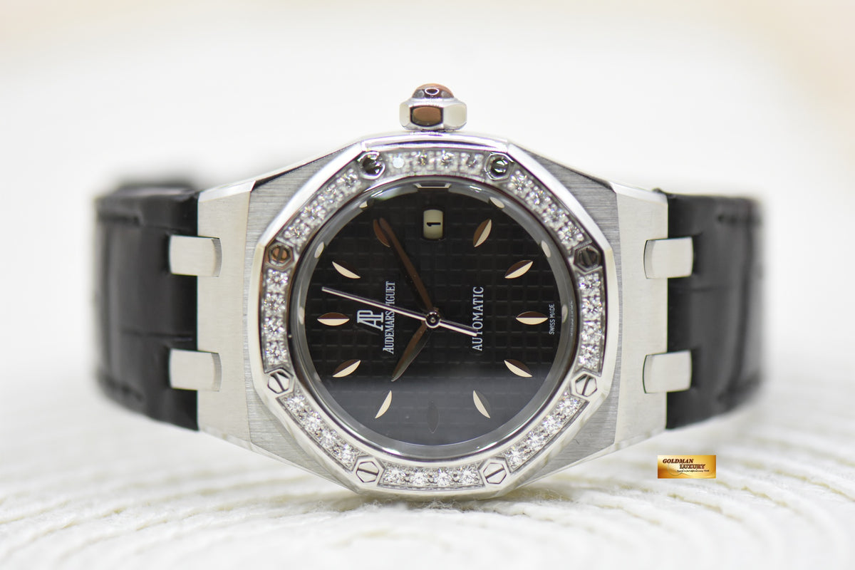 [SOLD] AUDEMARS PIGUET ROYAL OAK LADIES 33mm STEEL ORIGINAL DIAMOND BEZEL AUTOMATIC 77321ST (MINT)