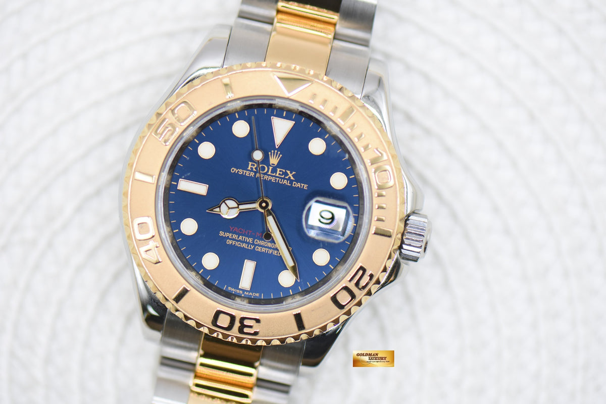 [SOLD] ROLEX OYSTER PERPETUAL YACHT-MASTER HALF-GOLD 40mm BLUE AUTOMATIC 16623 (MINT)