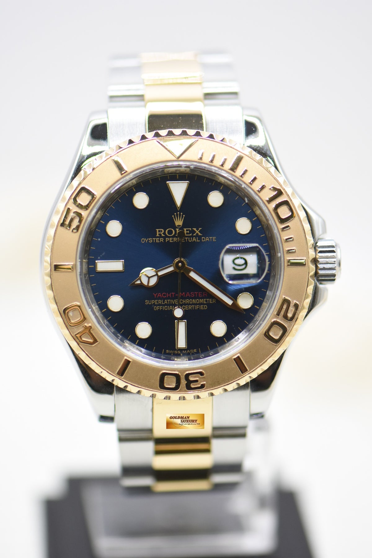 [SOLD] ROLEX OYSTER PERPETUAL YACHT-MASTER HALF-GOLD 40mm BLUE AUTOMATIC 16623 (MINT)