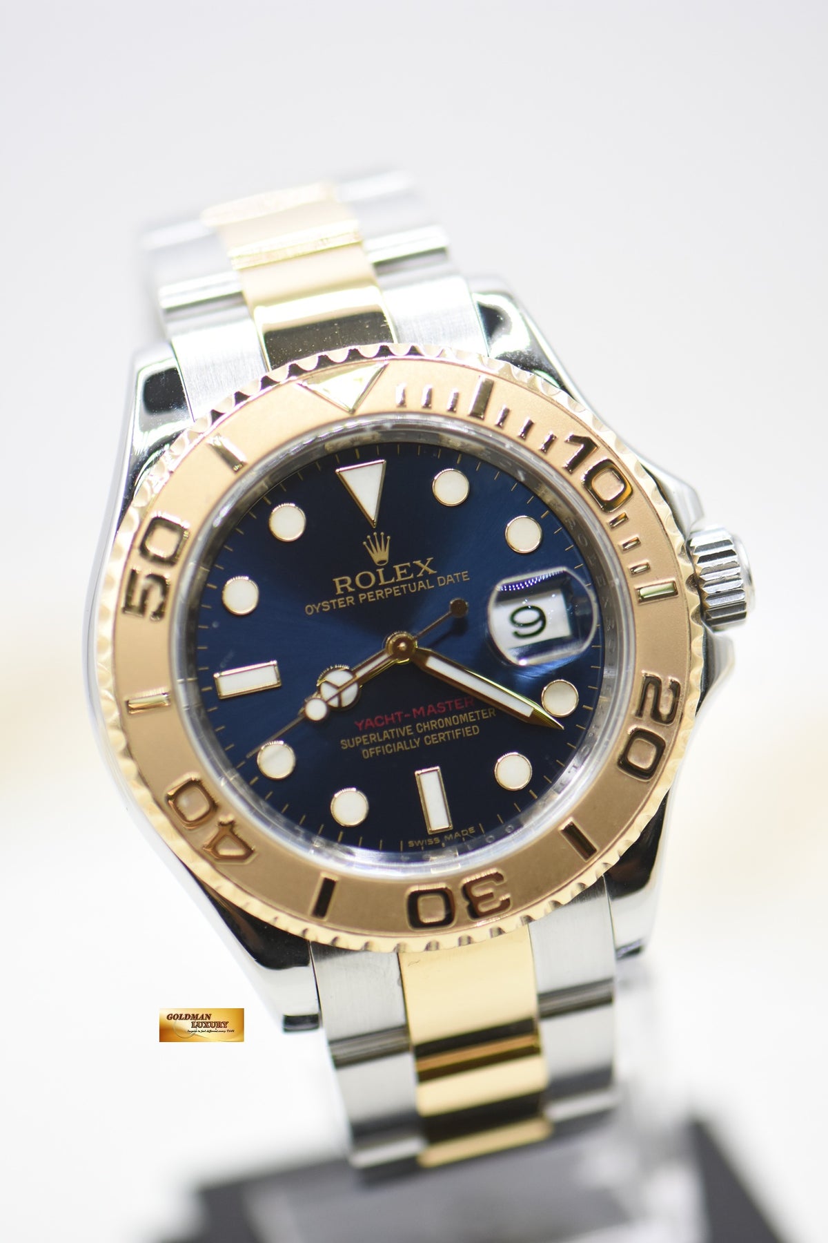 [SOLD] ROLEX OYSTER PERPETUAL YACHT-MASTER HALF-GOLD 40mm BLUE AUTOMATIC 16623 (MINT)