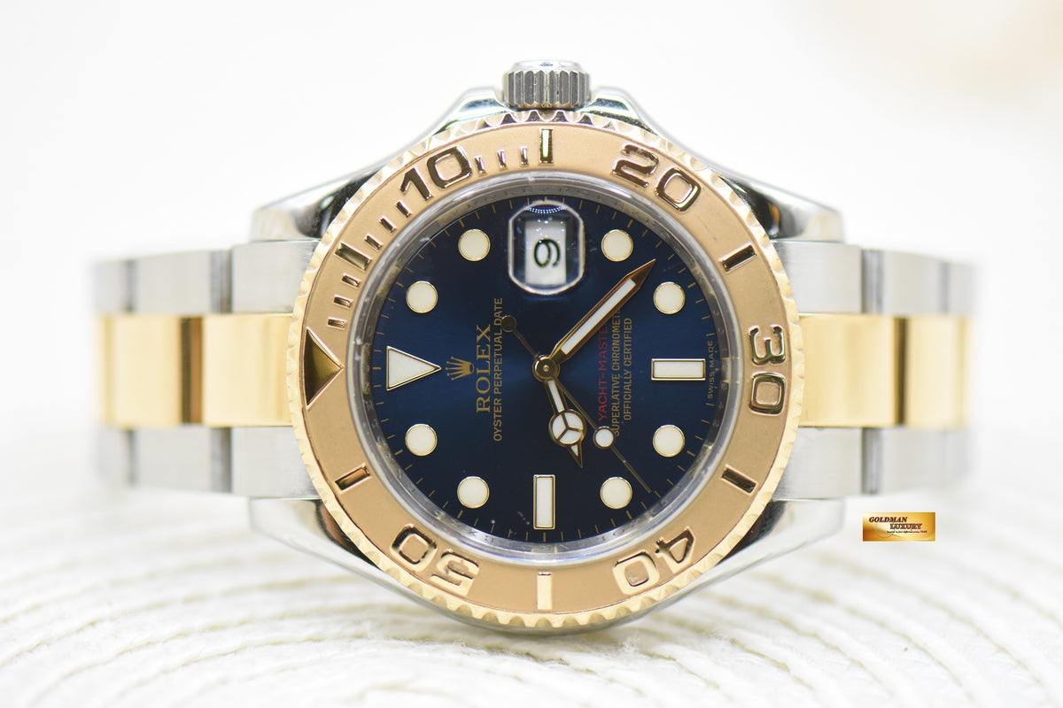 [SOLD] ROLEX OYSTER PERPETUAL YACHT-MASTER HALF-GOLD 40mm BLUE AUTOMATIC 16623 (MINT)