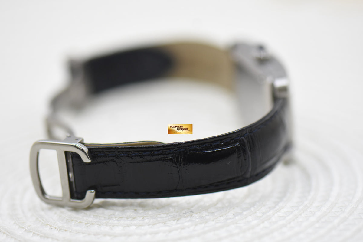 [SOLD] CARTIER TANK AMERICAINE STEEL IN LEATHER AUTOMATIC WSTA0017 (MINT)