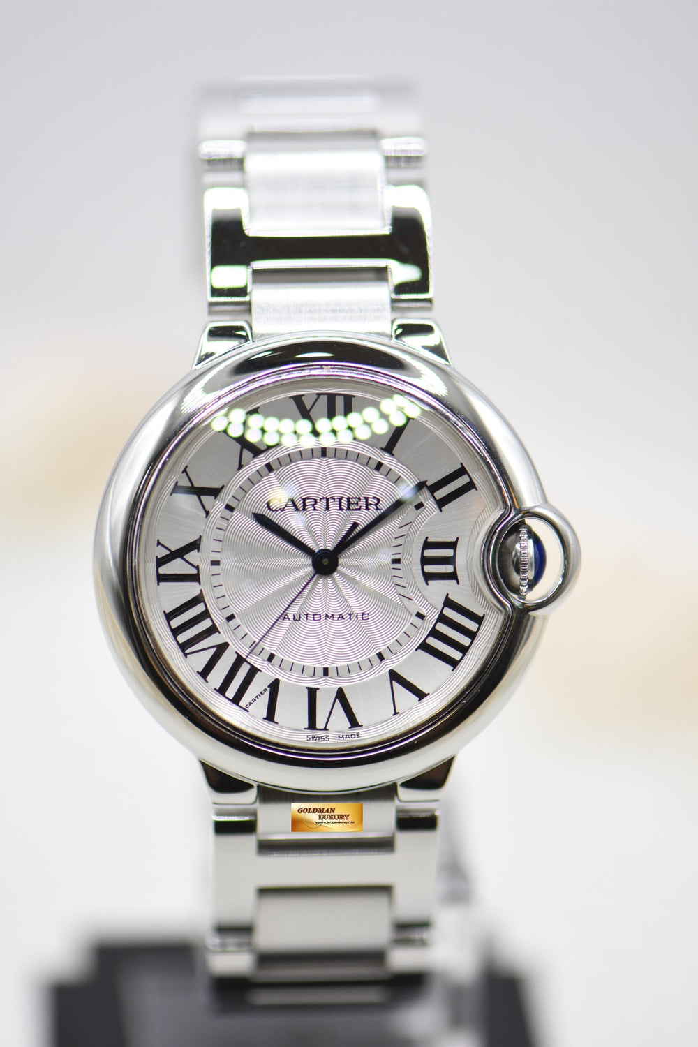 Image 28: CARTIER BALLON BLEU GENTS SIZE 36mm STEEL IN BRACELET AUTOMATIC W6920046 (MINT)