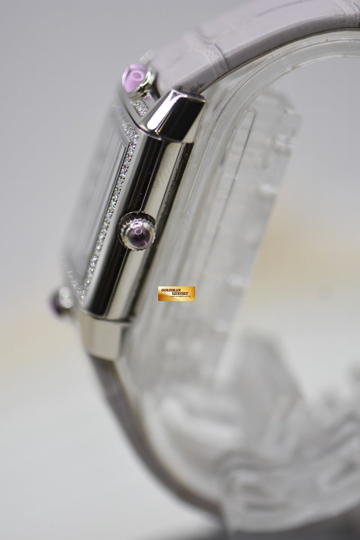 [SOLD] JLC REVERSO JOAILLERIE CABOCHONS LADIES 18K WHITE GOLD DIAMONDS MANUAL WINDING Q2623402 (MINT)