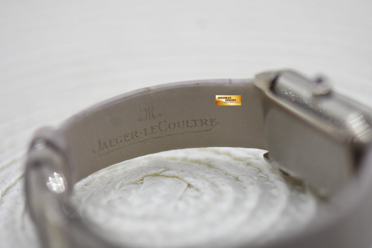 [SOLD] JLC REVERSO JOAILLERIE CABOCHONS LADIES 18K WHITE GOLD DIAMONDS MANUAL WINDING Q2623402 (MINT)