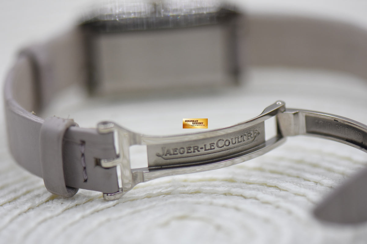 [SOLD] JLC REVERSO JOAILLERIE CABOCHONS LADIES 18K WHITE GOLD DIAMONDS MANUAL WINDING Q2623402 (MINT)