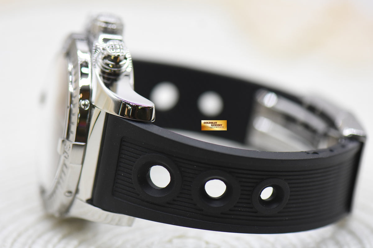 [SOLD] BREITLING SUPER AVENGER CHRONOGRAPH 48mm STEEL IN RUBBER STRAP BLACK A13370 AUTOMATIC (MINT)