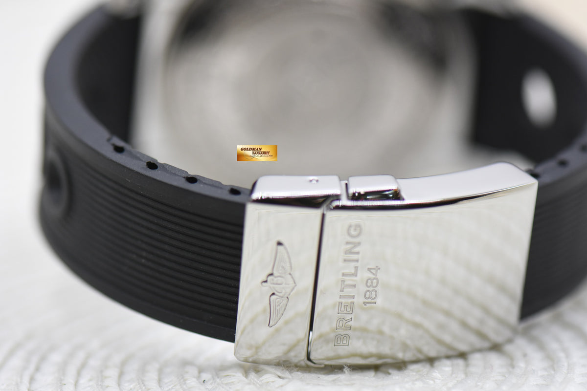 [SOLD] BREITLING SUPER AVENGER CHRONOGRAPH 48mm STEEL IN RUBBER STRAP BLACK A13370 AUTOMATIC (MINT)