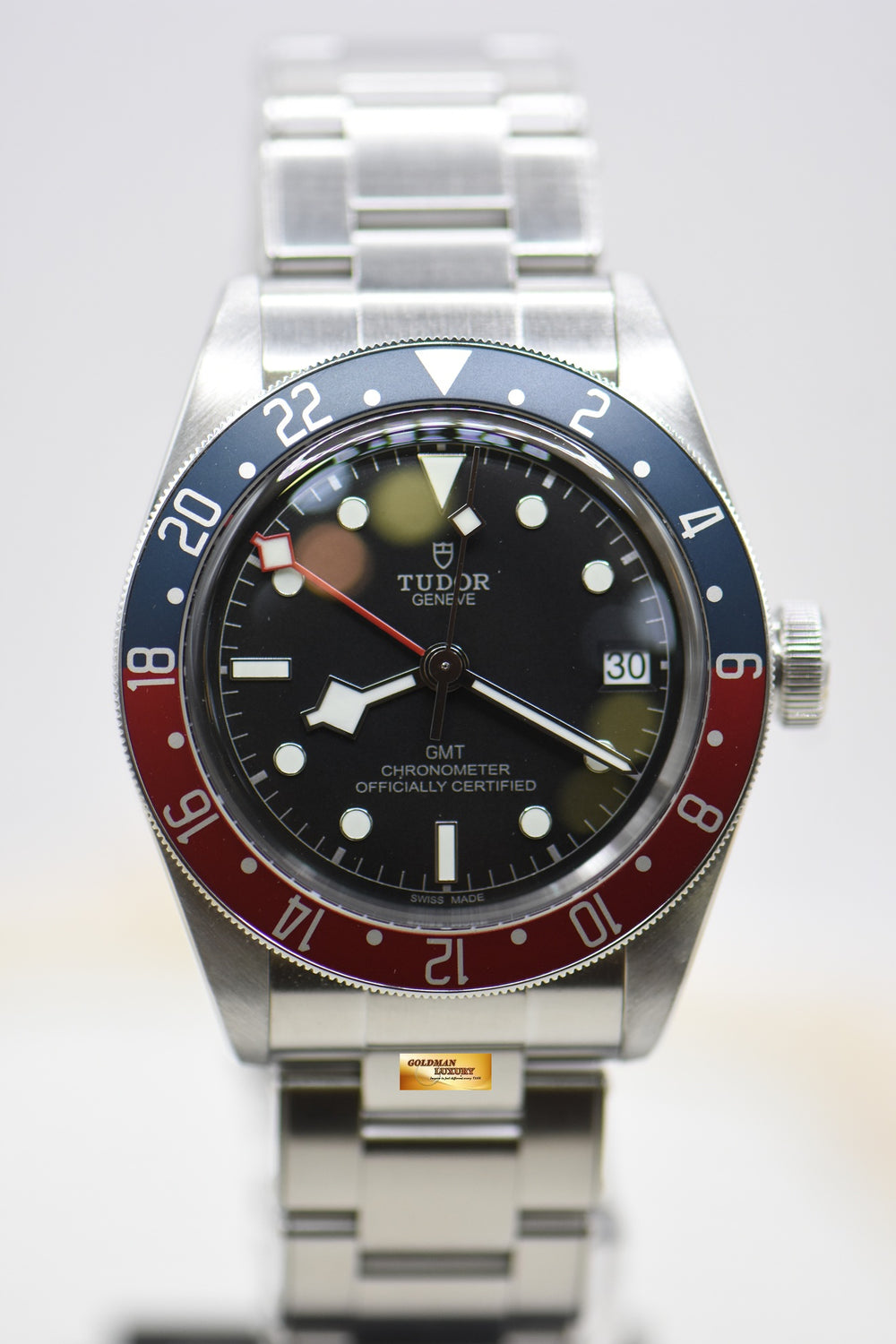Image 19: TUDOR BLACK BAY GMT PEPSI RED / BLUE 41mm BLACK DIAL STEEL IN RIVETED BRACELET 79830RB AUTOMATIC (MINT)