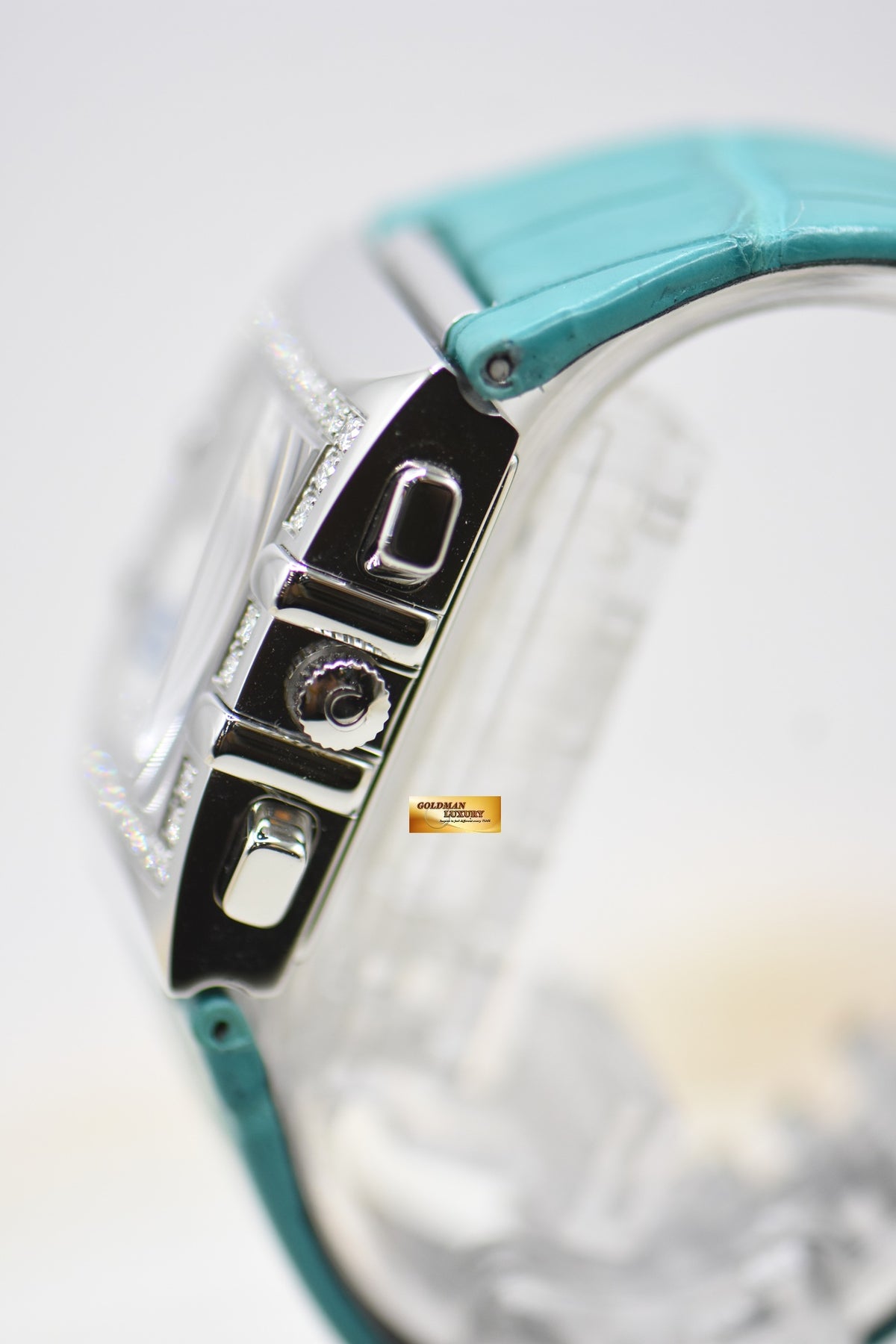 [SOLD] OMEGA CONSTELLATION QUADRA LADIES CHRONOGRAPH MOP DIAMONDS QUARTZ 1847.74.41 (MINT)