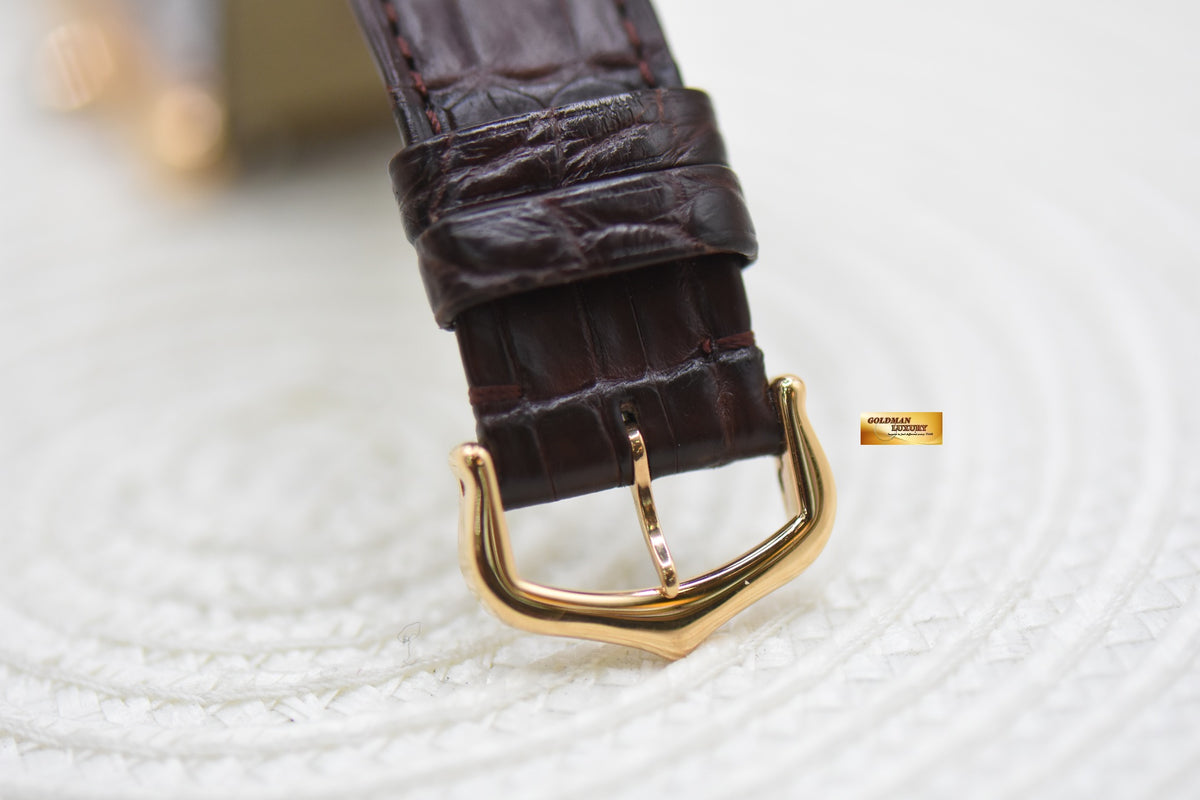 [SOLD] CARTIER TANK LOUIS CARTIER ROSE GOLD IN LEATHER LARGE MODEL MANUAL WINDING WGTA0011 (MINT)