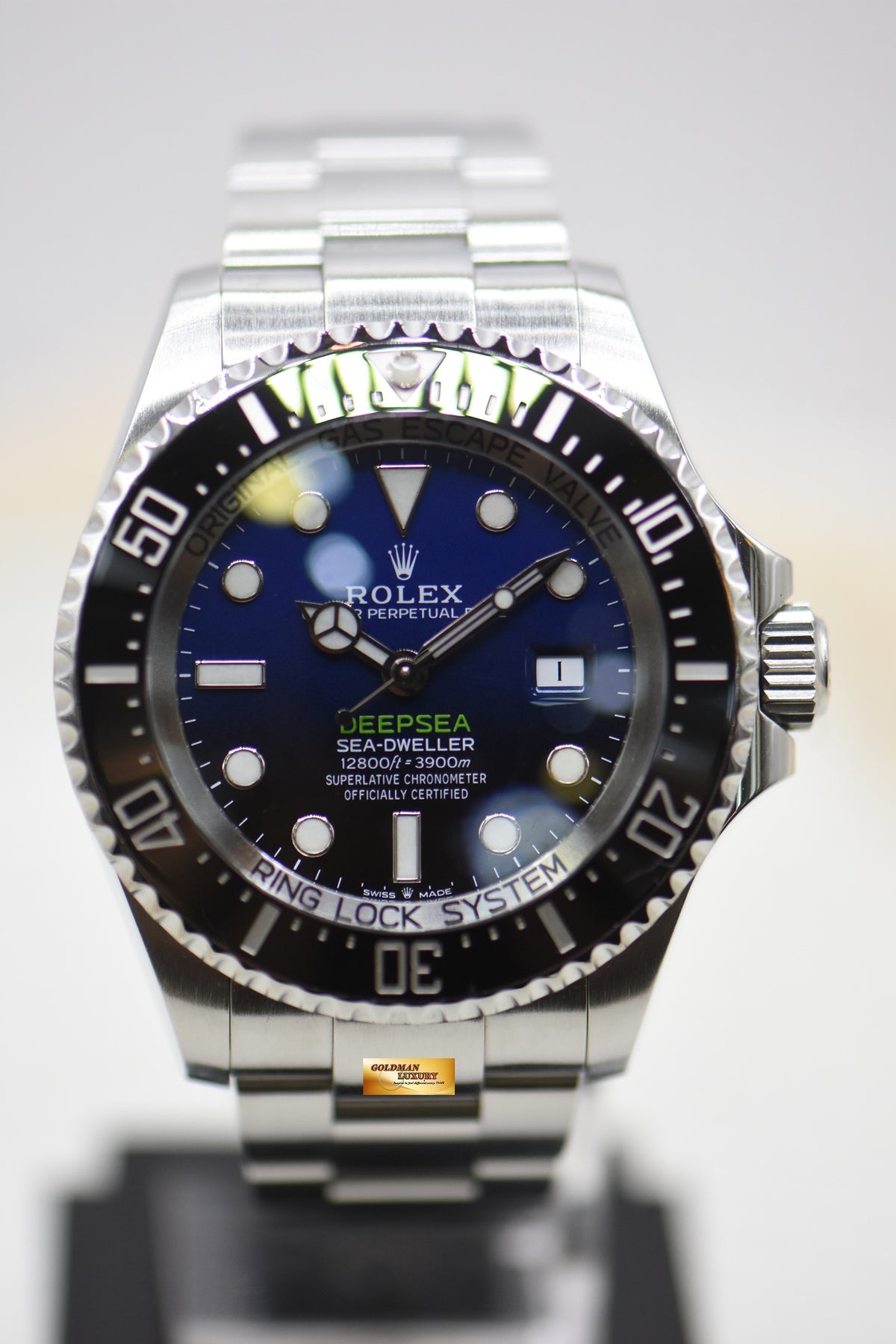 [SOLD] ROLEX OYSTER PERPETUAL DEEPSEA 44mm D-BLUE DIAL BLACK CERAMIC BEZEL 126660 (MINT)
