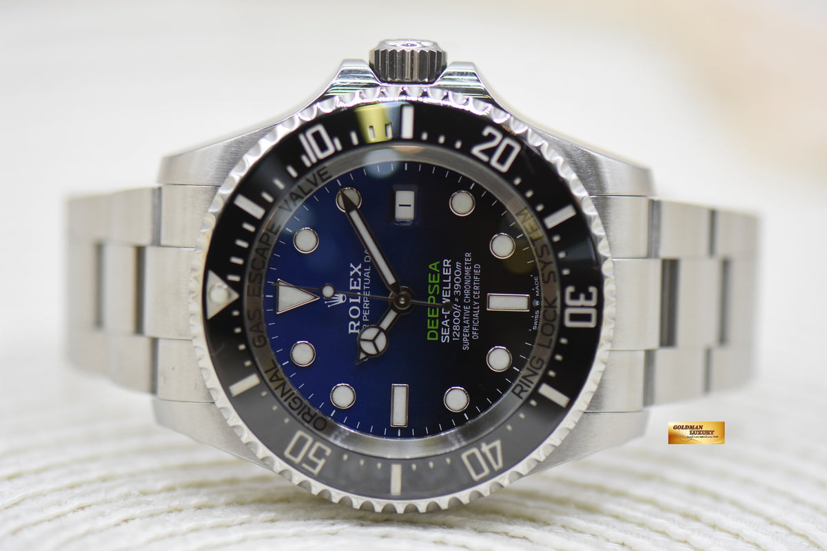 [SOLD] ROLEX OYSTER PERPETUAL DEEPSEA 44mm D-BLUE DIAL BLACK CERAMIC BEZEL 126660 (MINT)