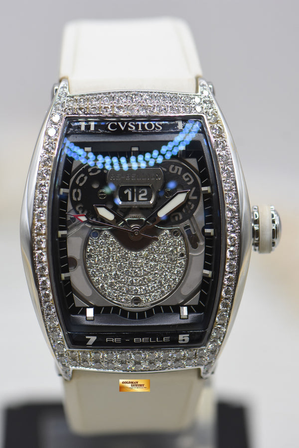 CVSTOS DIAMOND Re-BELLION LADIES STEEL IN RUBBER STRAP WHITE AUTOMATIC (MINT)
