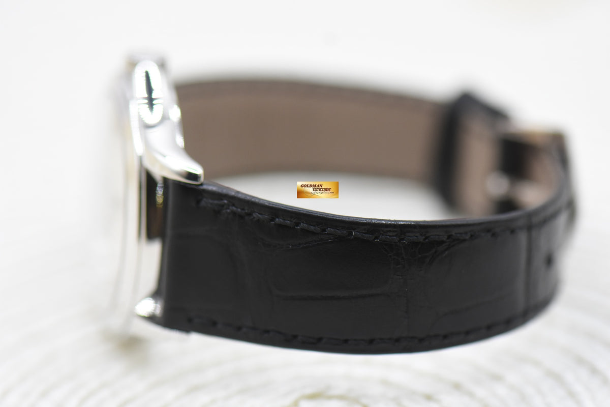 PATEK PHILIPPE CALATRAVA 18K WHITE GOLD 37mm IN LEATHER STRAP AUTOMATIC 5107 (MINT)