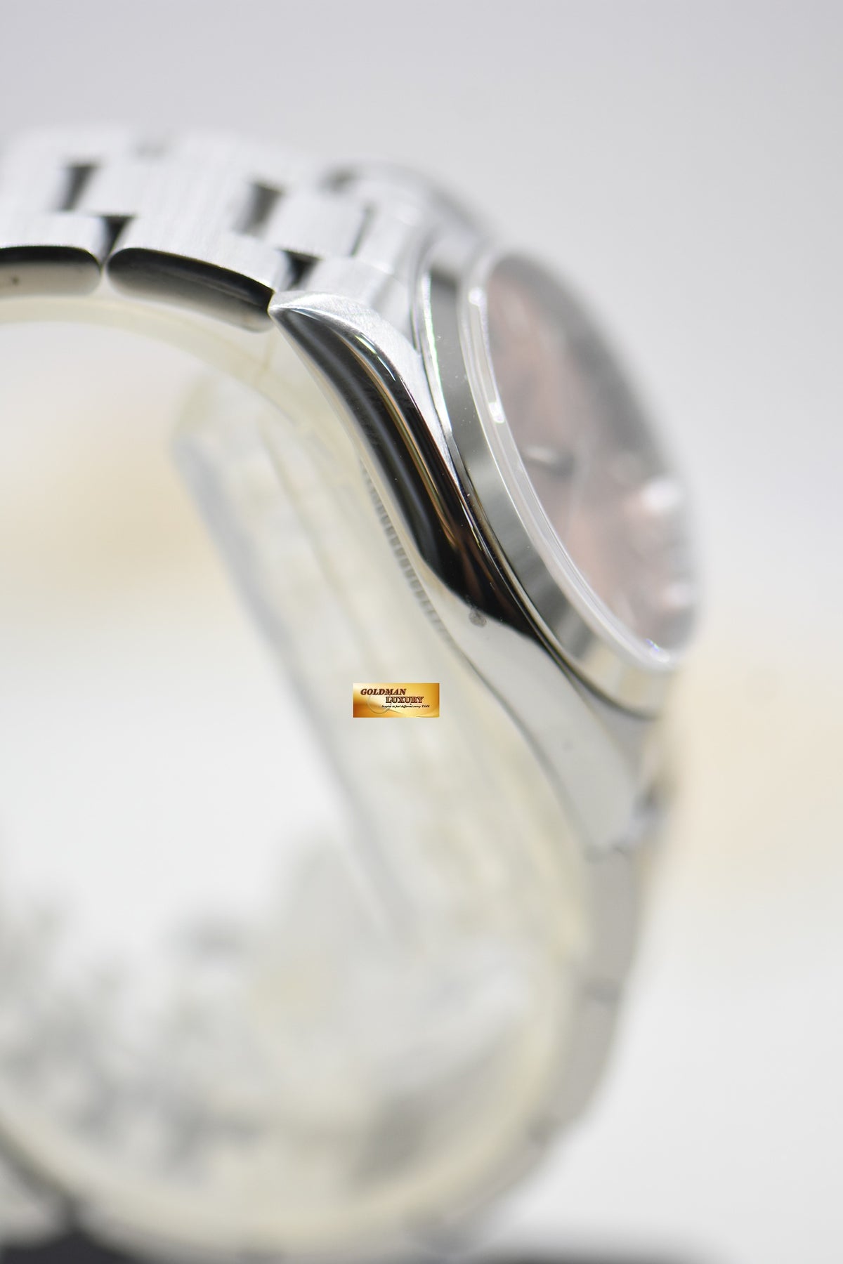 ROLEX OYSTER PERPETUAL 30mm STEEL IN OYSTER BRACELET BRONZE PINK DIAL 67480 (MINT)