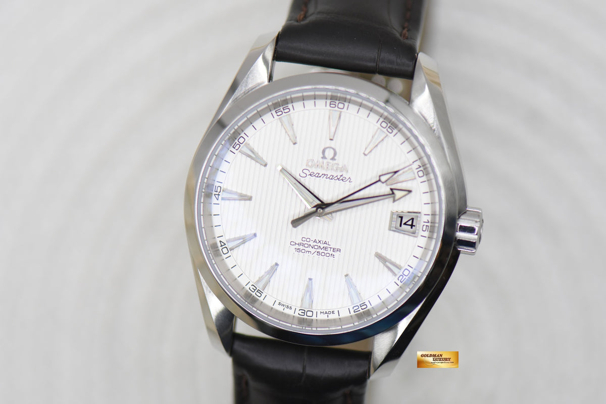 OMEGA SEAMASTER AQUA TERRA 150m CO-AXIAL 38.5mm STEEL IN LEATHER STRAP AUTOMATIC (LNIB)