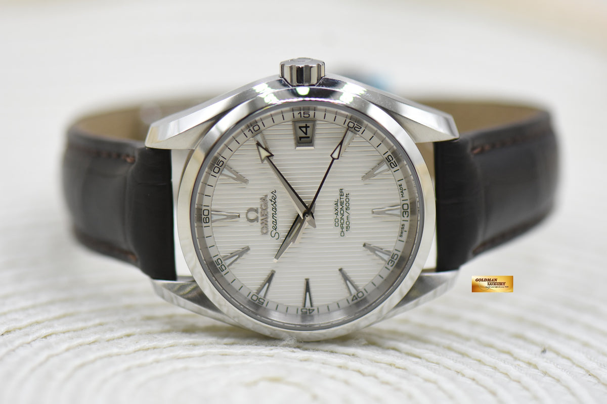 OMEGA SEAMASTER AQUA TERRA 150m CO-AXIAL 38.5mm STEEL IN LEATHER STRAP AUTOMATIC (LNIB)