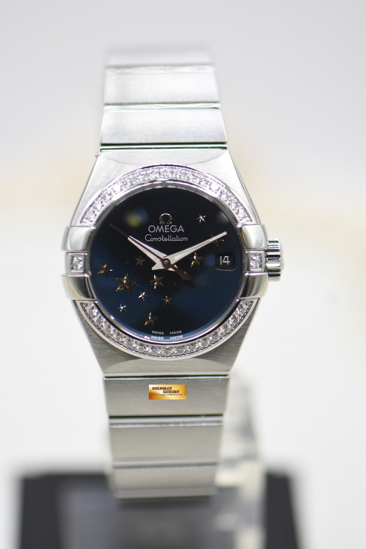 OMEGA CONSTELLATION ORBIS EDITION 27mm STEEL IN BRACELET BLUE DIAMOND DIAL AUTOMATIC (LNIB)