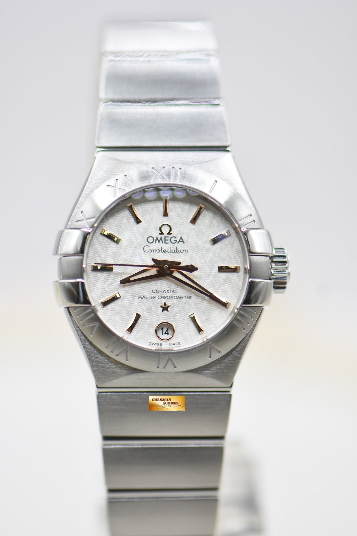 OMEGA CONSTELLATION 27mm STEEL IN BRACELET SILVERY SILK-LIKE DIAL AUTOMATIC (LNIB)