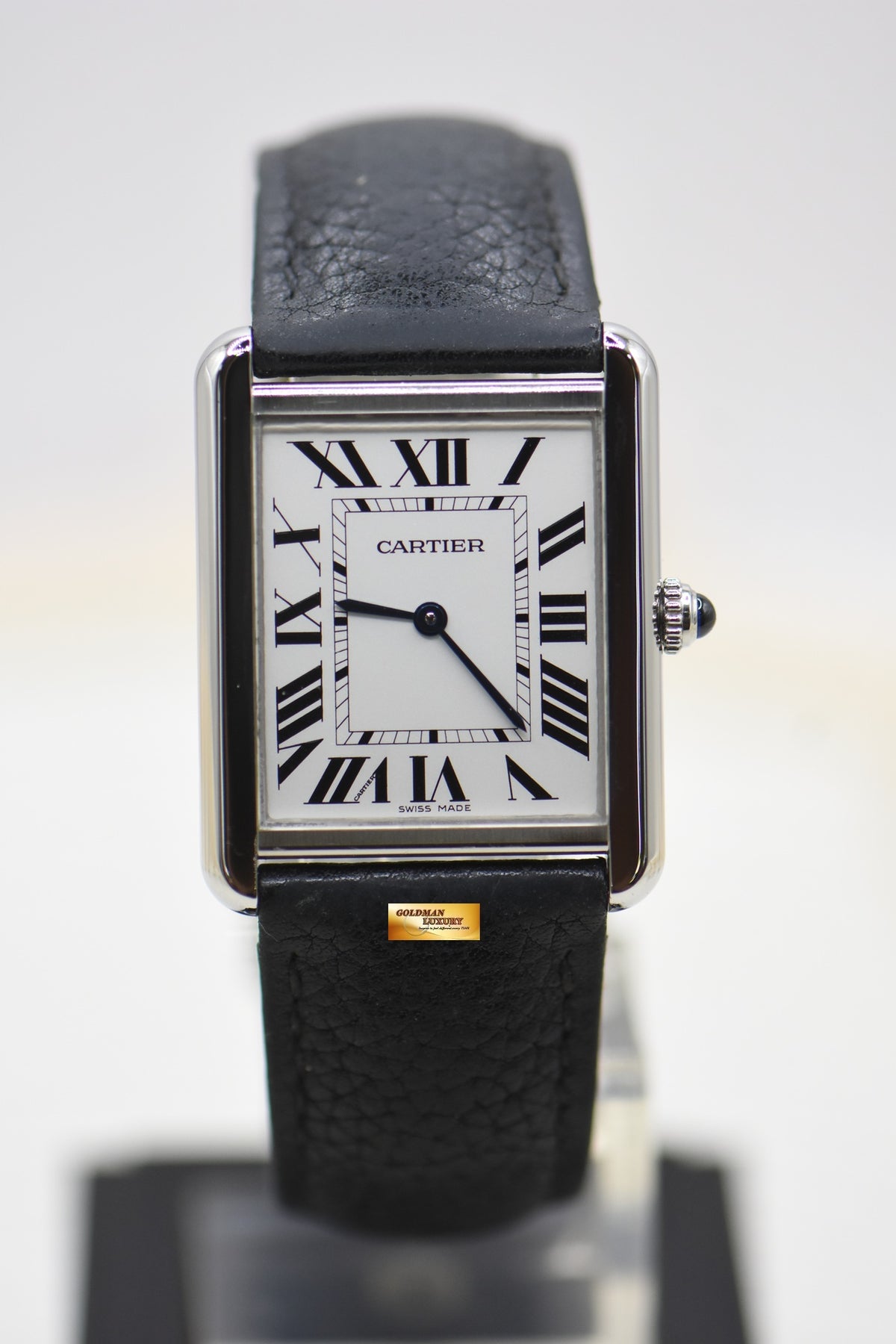 CARTIER TANK SOLO STEEL IN LEATHER QUARTZ WSTA0028 (MINT)