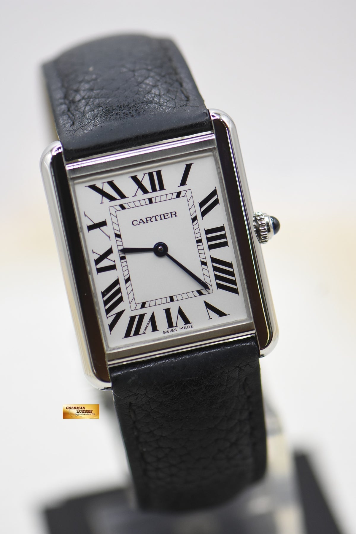 CARTIER TANK SOLO STEEL IN LEATHER QUARTZ WSTA0028 (MINT)