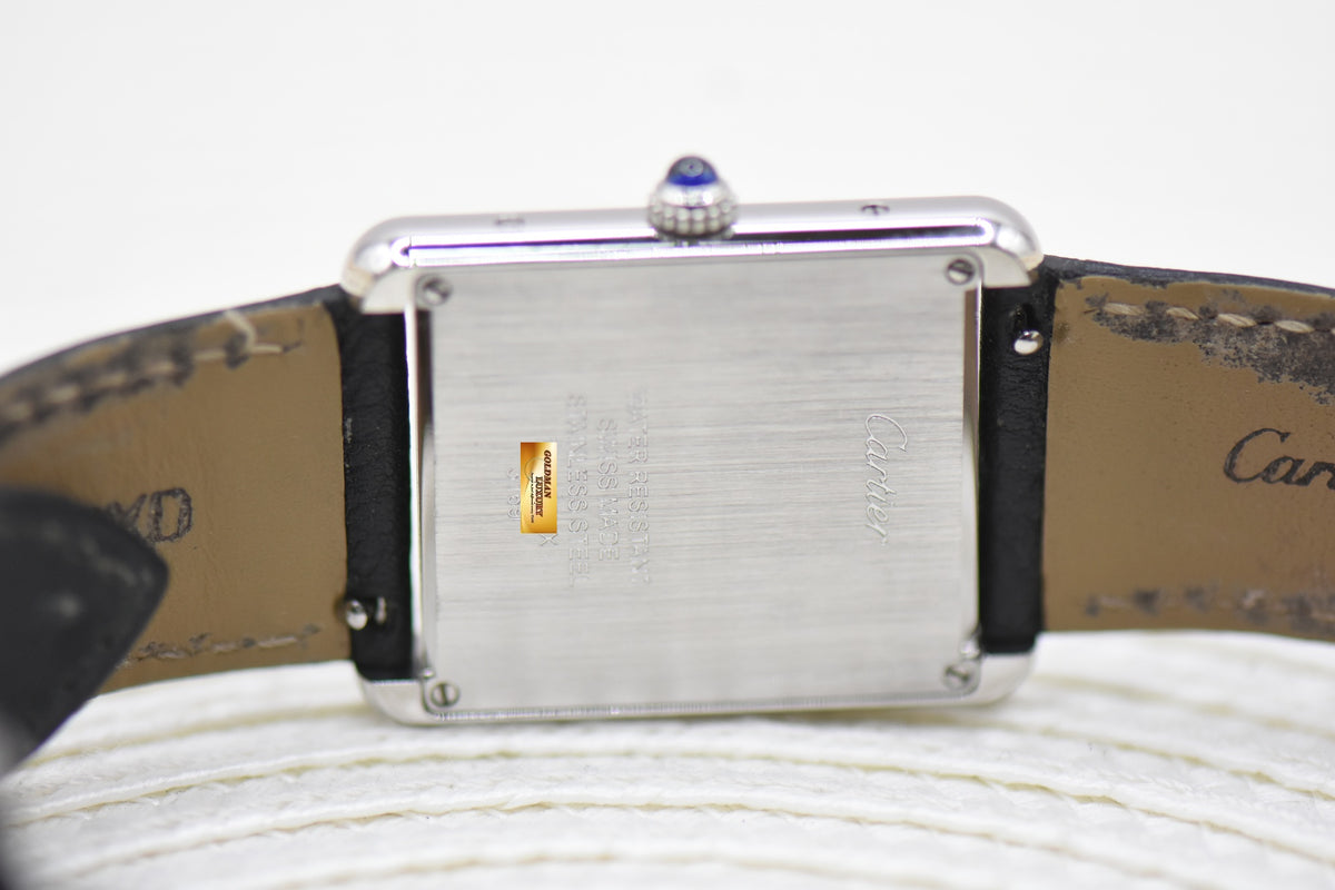 CARTIER TANK SOLO STEEL IN LEATHER QUARTZ WSTA0028 (MINT)