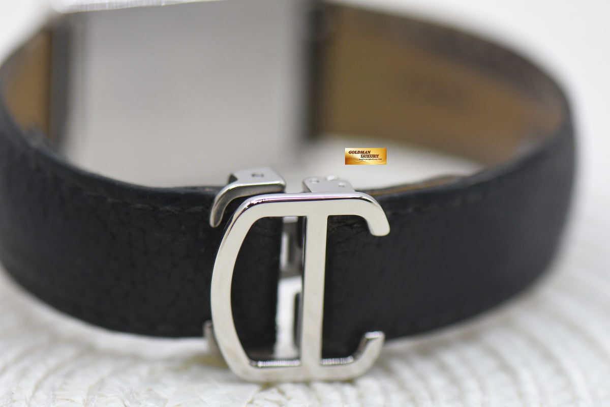 CARTIER TANK SOLO STEEL IN LEATHER QUARTZ WSTA0028 (MINT)