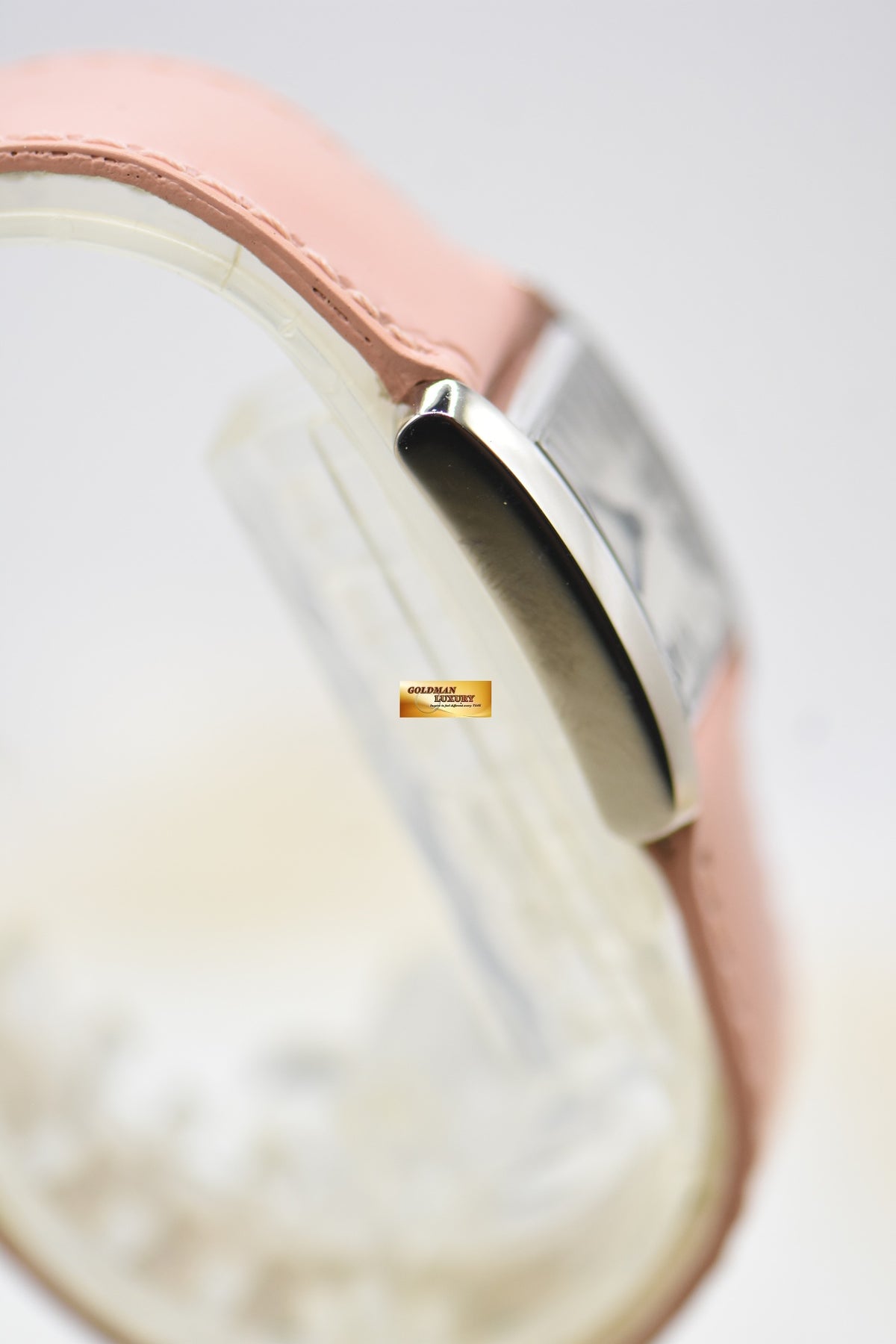 CARTIER TANK FRANCAISE LADIES WHITE GOLD IN LEATHER QUARTZ W5001256 (MINT)