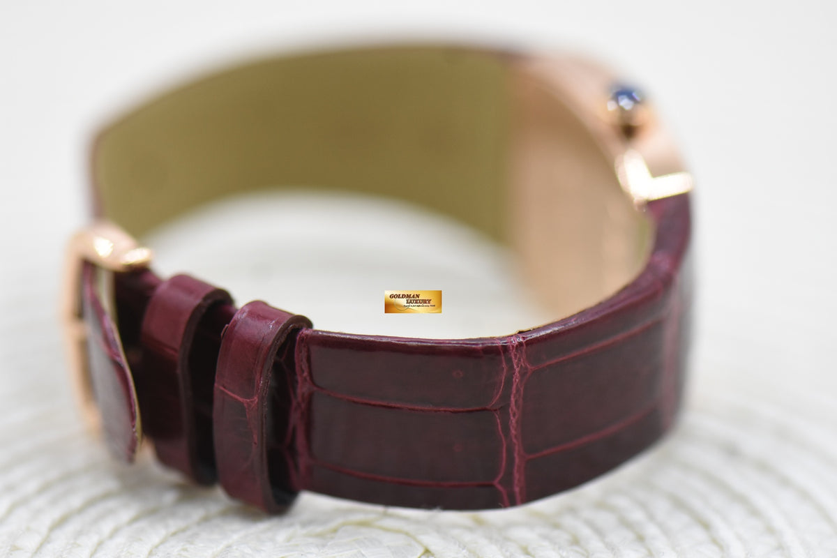 CARTIER LA DONA LADIES ROSE GOLD IN RED LEATHER QUARTZ W6400456 (MINT)