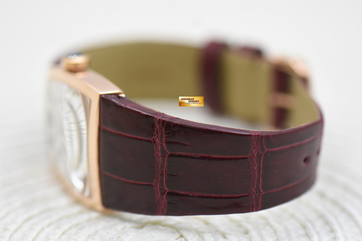 CARTIER LA DONA LADIES ROSE GOLD IN RED LEATHER QUARTZ W6400456 (MINT)