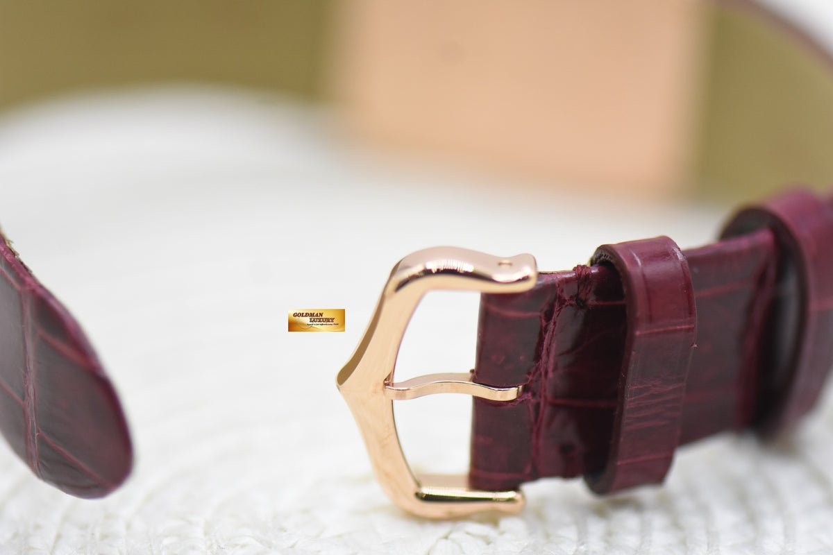 CARTIER LA DONA LADIES ROSE GOLD IN RED LEATHER QUARTZ W6400456 (MINT)