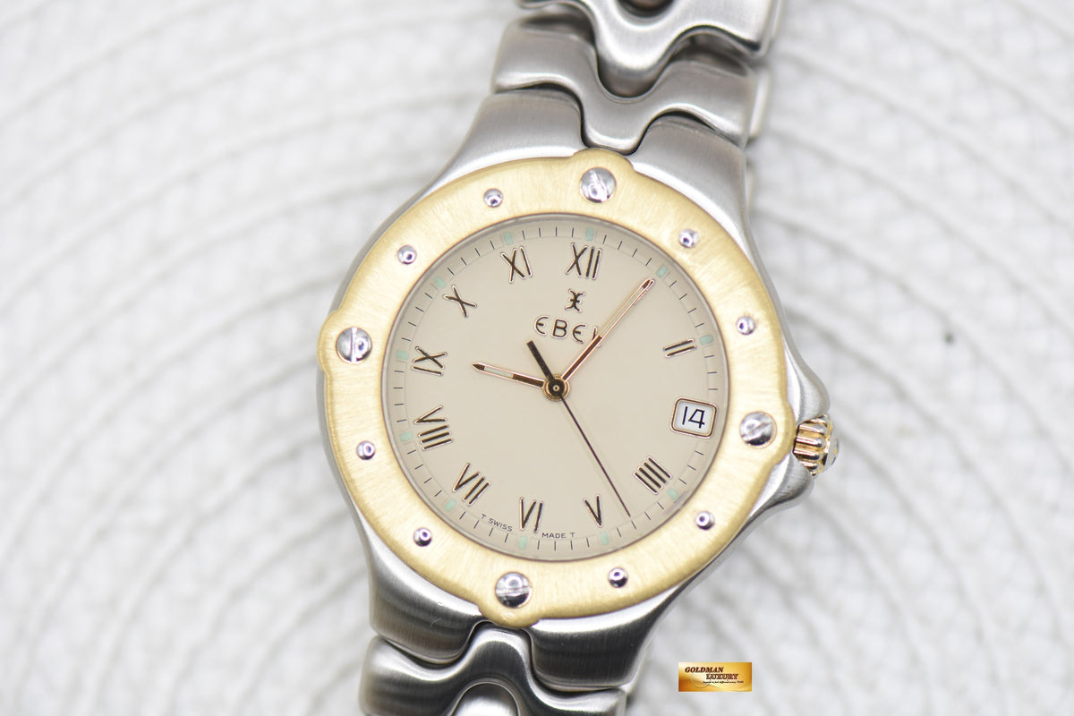 EBEL SPORTWAVE MENS 36mm QUARTZ 6187631 (MINT)