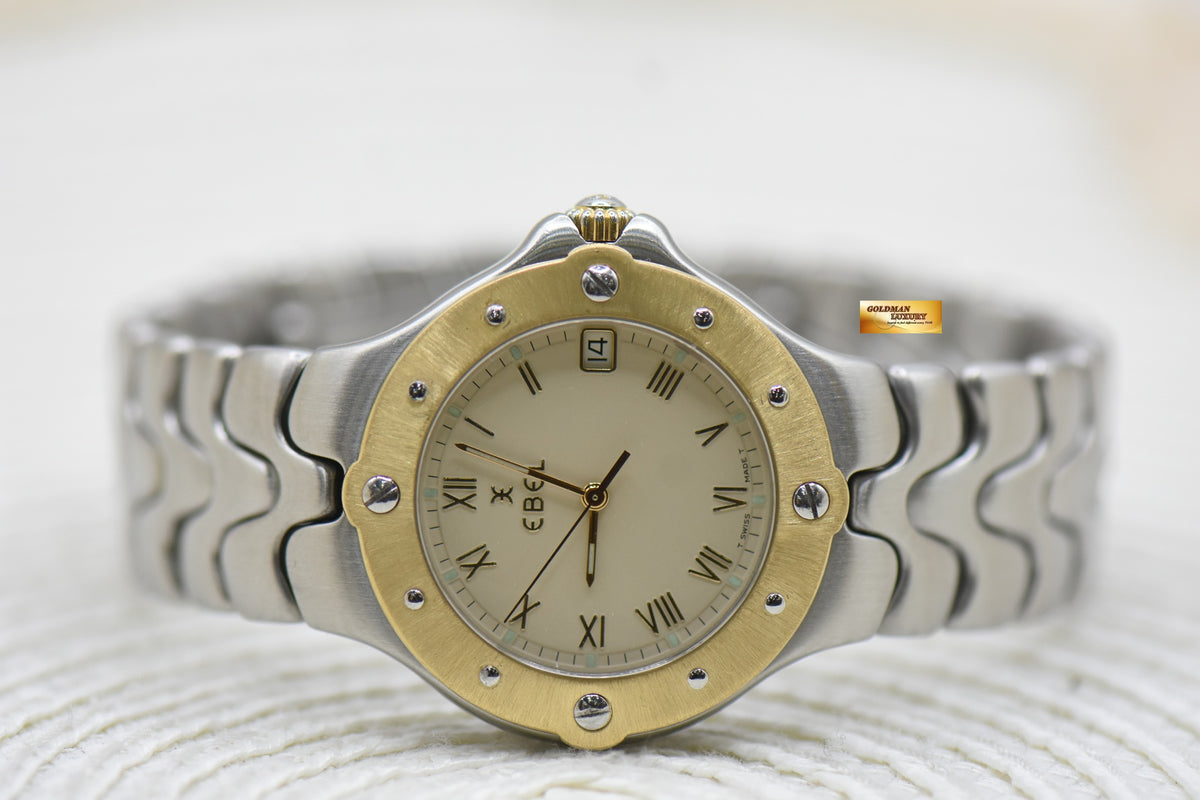 EBEL SPORTWAVE MENS 36mm QUARTZ 6187631 (MINT)