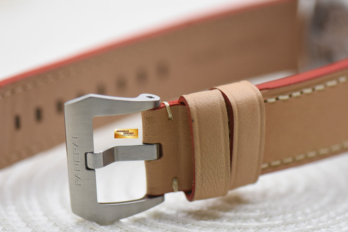 PANERAI LUMINOR MARINA 1950 CASE 44mm STEEL IN LEATHER P.9000 AUTOMATIC PAM 312 (MINT)