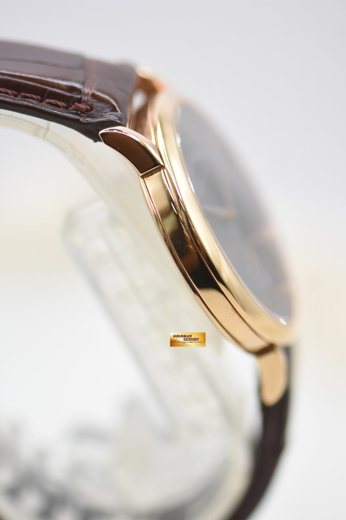 A.LANGE & SOHNE SAXONIA SUB-SECOND 37mm ROSE GOLD IN LEATHER MANUAL WINDING 215.033 (MINT)