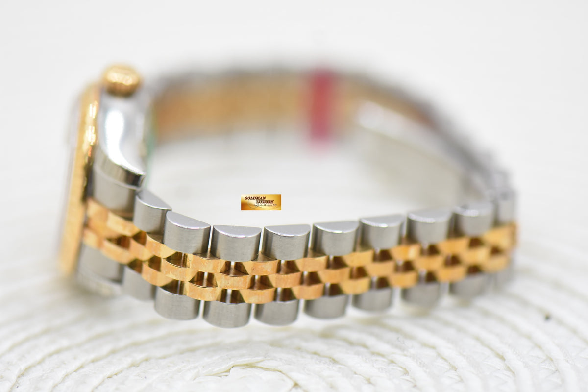 ROLEX OYSTER DATEJUST 26mm HALF GOLD IN JUBILEE BRACELET WHITE DIAL 179173 (NOS)    **With All Stickers Intact**