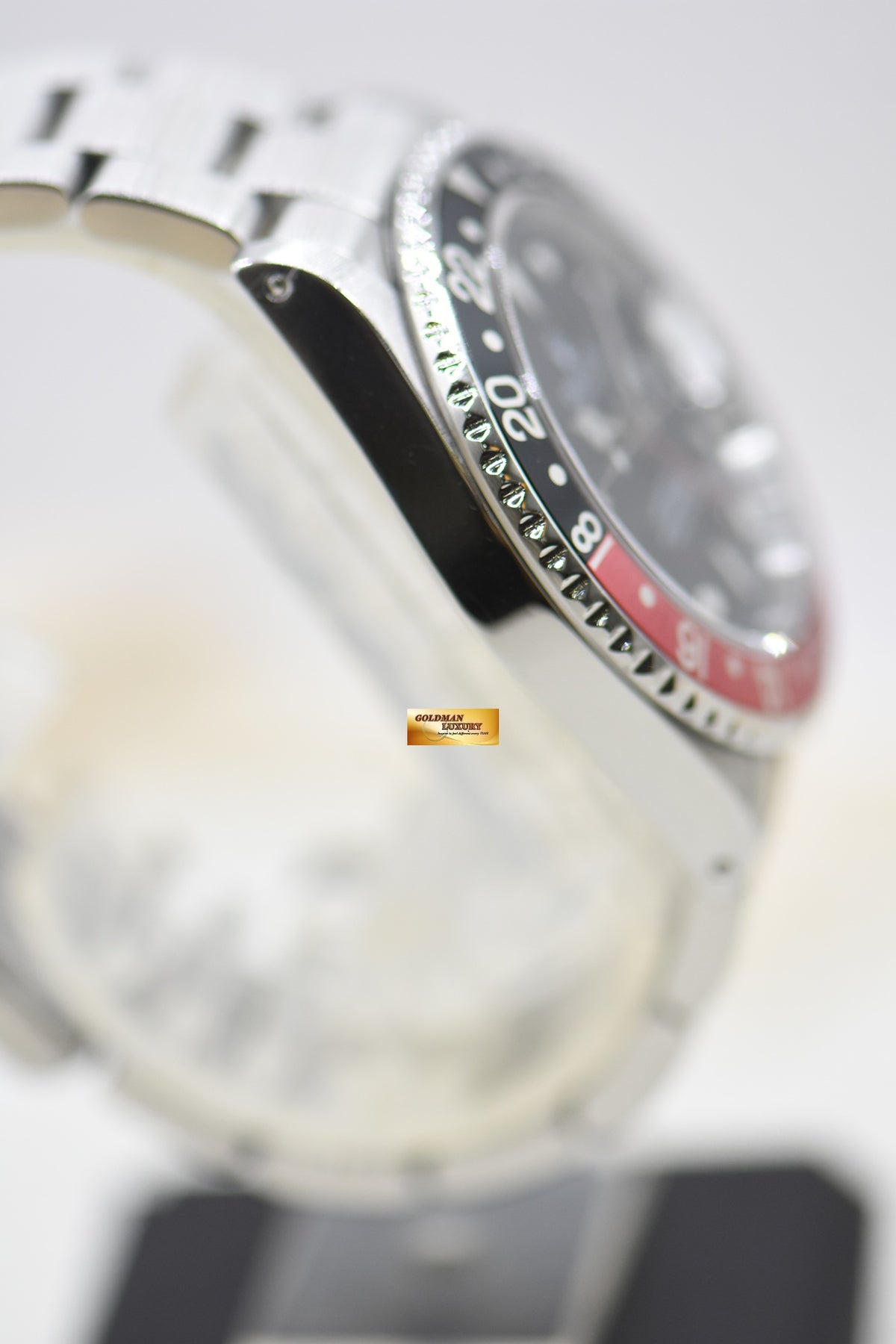 ROLEX OYSTER GMT-MASTER II 40mm RED/BLACK COKE BEZEL STEEL OYSTER BRACELET 16710 (MINT) ((Comes with Original Black Bezel))