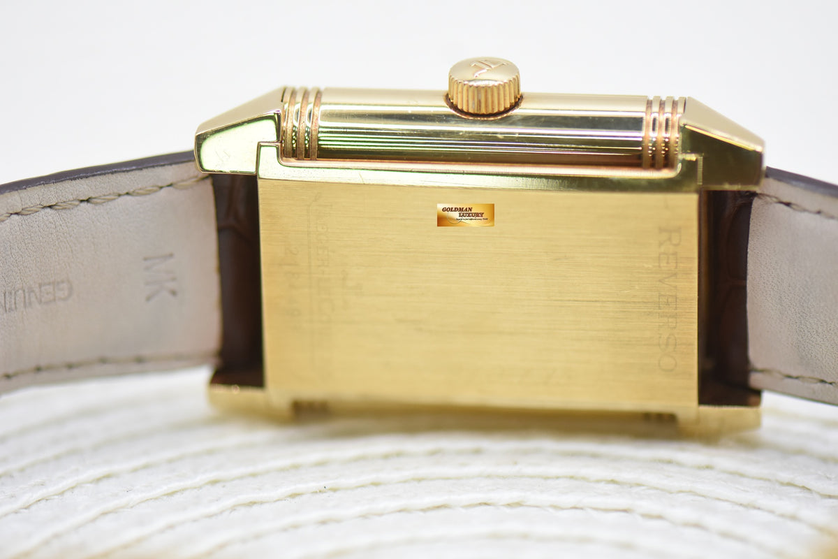 JLC REVERSO GRANDE DATE 8 DAYS POWER RESERVE 18K YELLOW GOLD MANUAL WINDING Q3001420 (MINT)