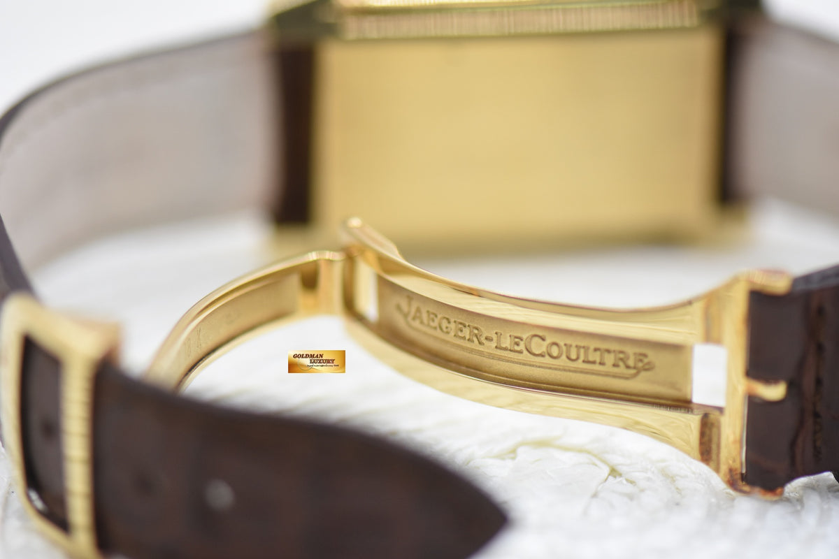 JLC REVERSO GRANDE DATE 8 DAYS POWER RESERVE 18K YELLOW GOLD MANUAL WINDING Q3001420 (MINT)