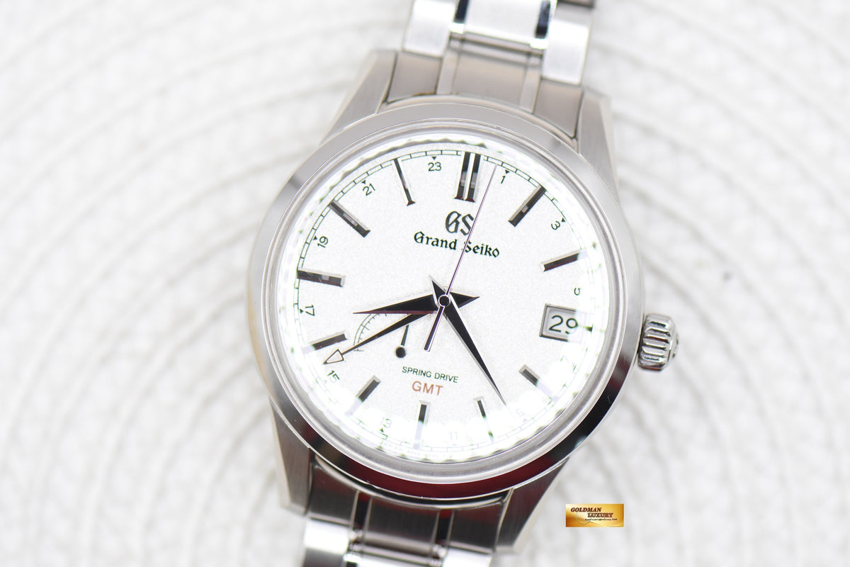 GRAND SEIKO ELEGANCE SPRING DRIVE GMT POWER RESERVE 40mm STEEL SBGE 269 (MINT)