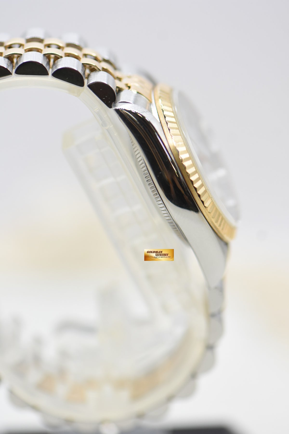 ROLEX OYSTER DATEJUST 31mm HALF-GOLD IN JUBILEE BRACELET WHITE ROMAN DIAL 68273 (MINT)