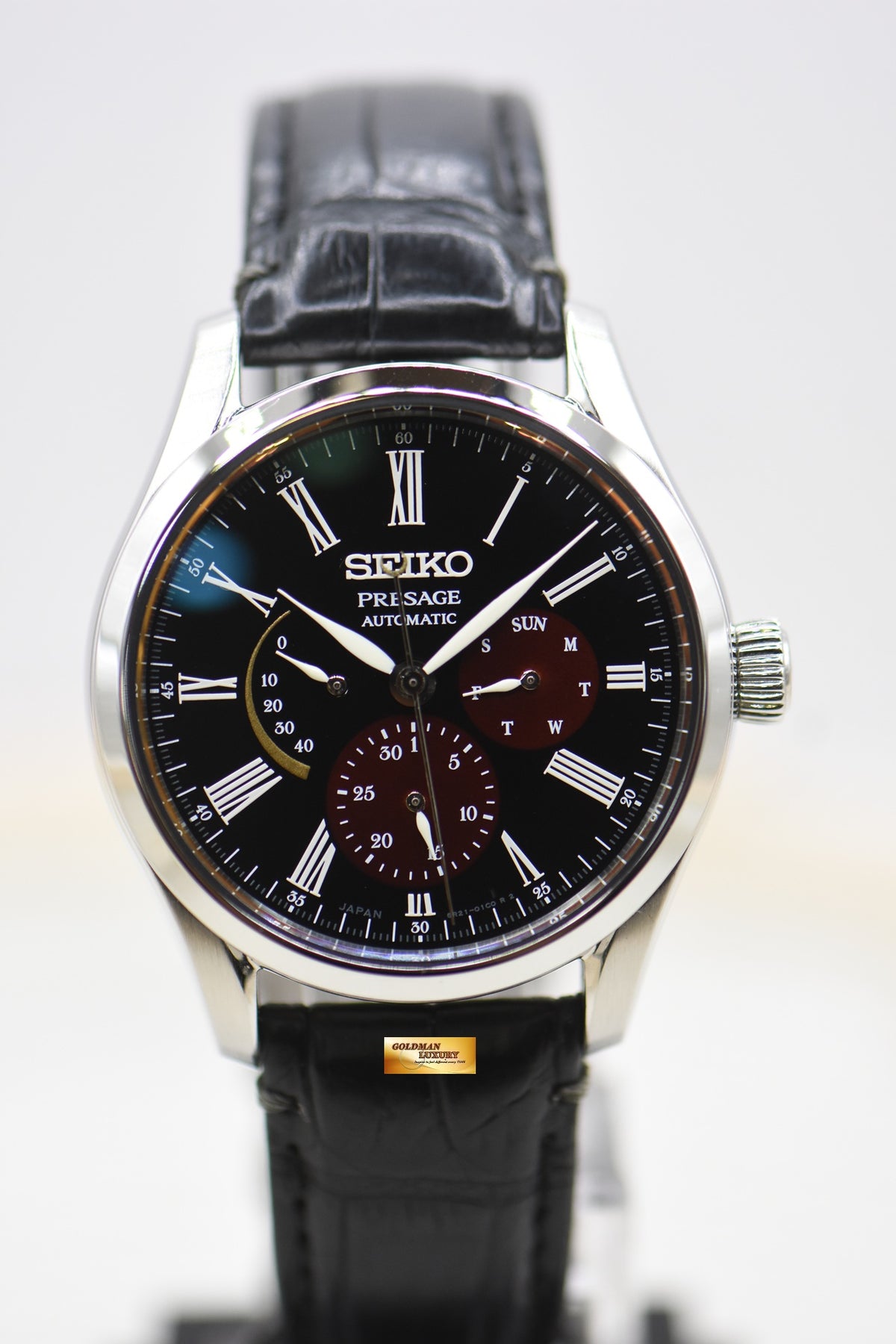 SEIKO PRESAGE URUSHI BYAKUDAN-NURI 40.5mm STEEL IN LEATHER STRAP AUTOMATIC SPB085J1 (MINT)