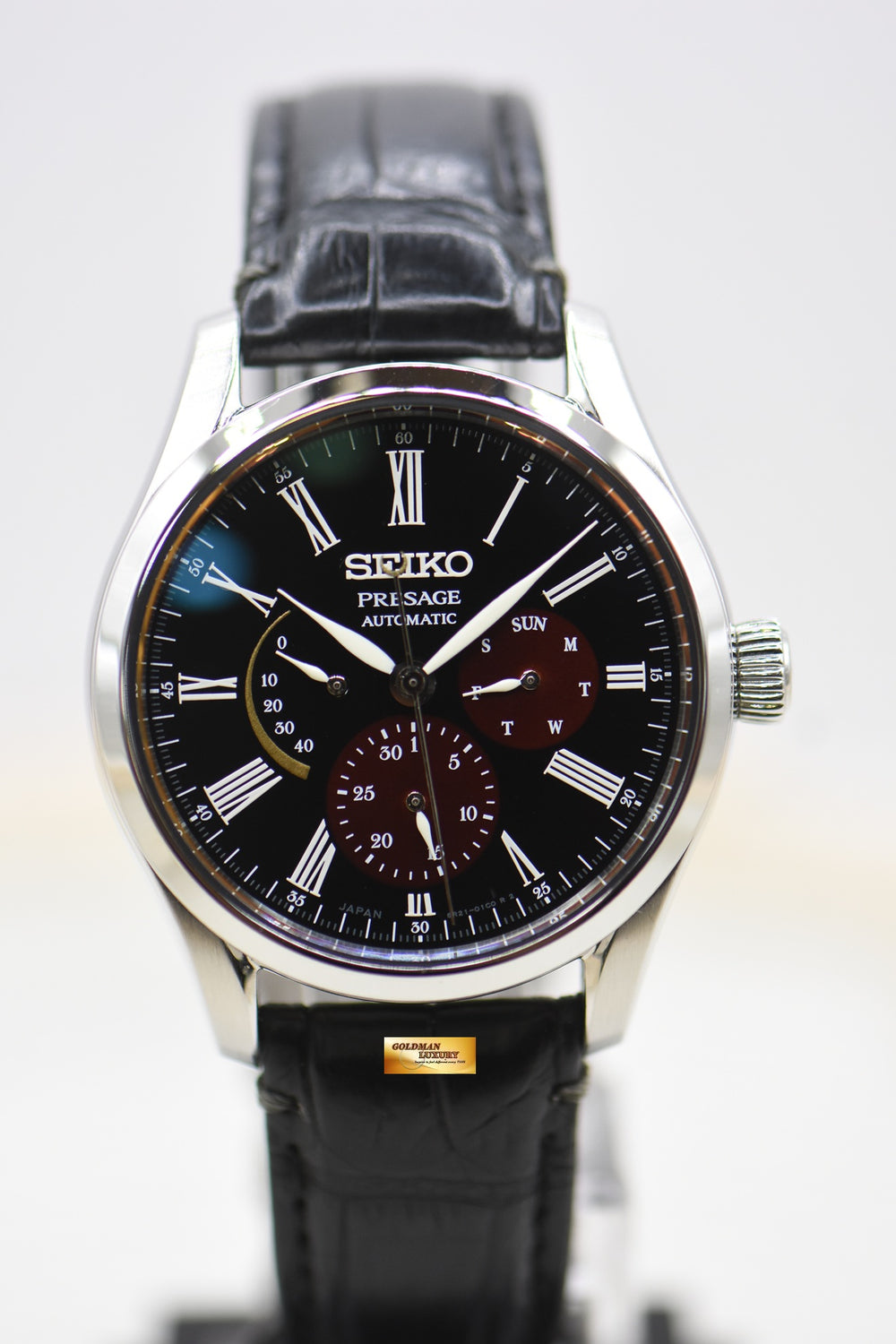 SEIKO PRESAGE URUSHI BYAKUDAN-NURI 40.5mm STEEL IN LEATHER STRAP AUTOMATIC SPB085J1 (MINT)